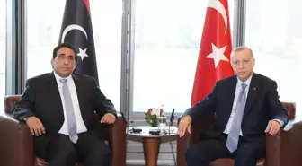 Cumhurbaşkanı Erdoğan, Libya Başkanlık Konseyi Başkanı Yunus el-Menfi ile görüştü