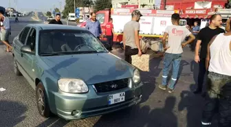 Mersin haberleri... Tarsus'ta otomobille çarpışan motosikletli yaralandı