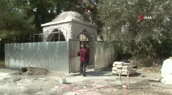 Tarihi meçhul türbede restore çalışmaları başladı