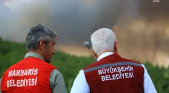 Muğla yerel haberleri | Muğla Büyükşehir Belediyesi Tüm Birimleriyle Yangın Bölgesinde Görev Aldı