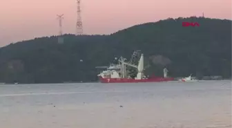 KARADENİZ GAZ SAHASI'NDA DENİZİN TABANINA KABLO DÖŞEYECEK OLAN GEMİ BOĞAZ'DAN GEÇTİ