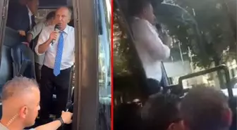 Muharrem İnce'ye Bağdat Caddesi'nde soğuk duş! Polisler otobüsünün önünü kesti