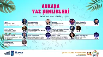 'Ankara Yaz Şenlikleri' Ekim Ayında da Dolu Dolu Geçecek