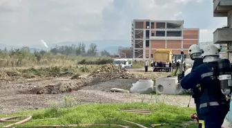 Düzce gündem haberi... Düzce'de doğal gaz hattında parlama sonucu yangın çıktı