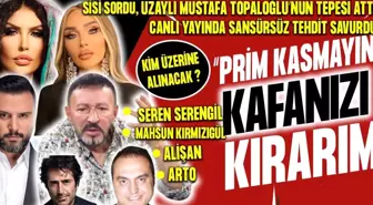 Mustafa Topaloğlu... CANLI YAYINDA TEHDİT ETTİ! 'KAFANIZI KIRARIM'