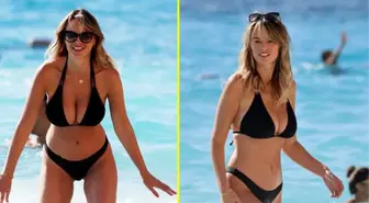Türkiye'ye gelen dünyaca ünlü model, bikinisi ve pozlarıyla tozu dumana kattı