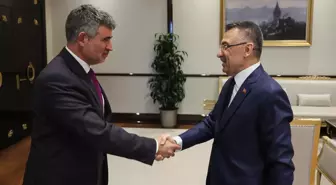 Cumhurbaşkanı Yardımcısı Oktay, Türkiye'nin Lefkoşa Büyükelçisi Feyzioğlu'nu kabul etti