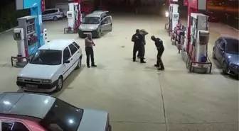 Boğazına yiyecek kaçan sürücü akaryakıt istasyonunda Heimlich manevrasıyla kurtarıldı