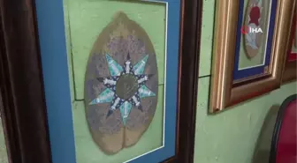 Çanakkale kültür sanat haberi: Çanakkale'nin simgelerini yaprağa işlendi