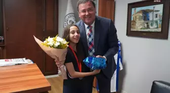 Tokat yerel haberleri | Milli Dansçı Zeynep Mil'den Milas Belediye Başkanı Tokat'a Ziyaret
