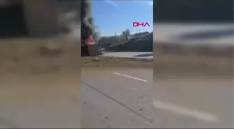 TUZLA'DA DEVRİLEN HAFRİYAT KAMYONU ALEV ALEV YANDI 2-