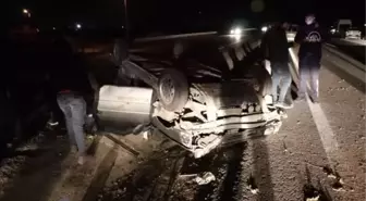 Domuz sürüsüne çarpan otomobilde ikisi çocuk 3 kişi yaralandı