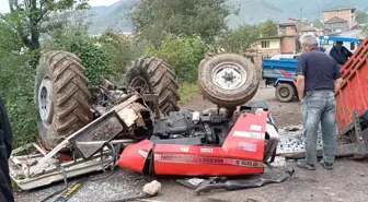 Ordu'da traktör uçurumdan yuvarlandı: 1 yaralı