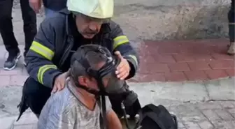 YANGINDA, YAN DAİREDE MAHSUR KALAN KİŞİYİ İTFAİYE KURTARDI