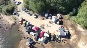 Balıkesir'deki Gürece Göleti kamp ve karavan tutkunlarını ağırlıyor