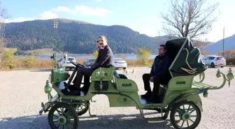 Abant Milli Parkı'nda elektrikli fayton dönemi başladı