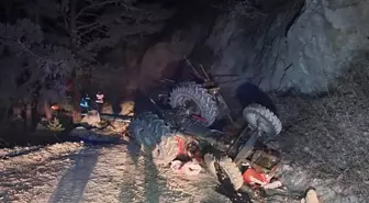 Çankırı'da devrilen traktörün sürücüsü öldü