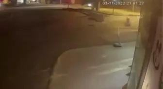 Yaralamalı trafik kazası güvenlik kamerasına yansıdı
