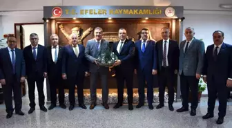 Efeler Kaymakamı Arıkan, Aydın Ticaret Borsası Yönetimi'ni ağırladı