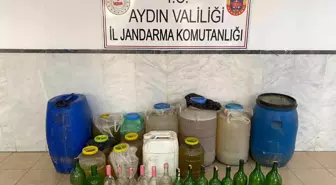 Kuyucak'ta 300 litre kaçak şarap ele geçirildi