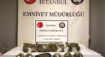 Ümraniye'de torbacının evindeki bazadan 7 kilo bonzai çıktı