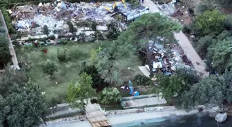 Fethiye Kayaköy'deki Kaçak Yapılarda Yıkım Çalışması