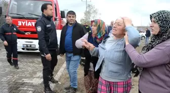 Tekirdağ'daki yangında gergin anlar