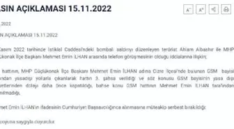 Şırnak Valiliği, MHP Güçlükonak İlçe Başkanı İlhan ile ilgili açıklama yaptı Açıklaması