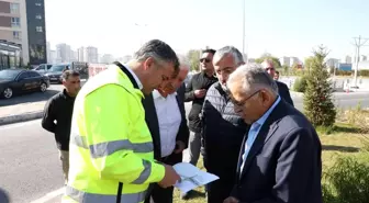 Başkan Büyükkılıç'tan raylı sistem hattı çalışmalarına yakın markaj