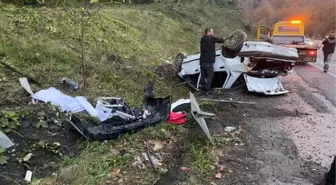 Otomobil takla attı: 1 ölü 3 yaralı