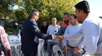 Dere ıslah çalışmaları tamamlanan mahallede yemekli kutlama