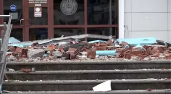 Düzce Adliyesi'ndeki hasar günün aydınlanmasıyla ortaya çıktı