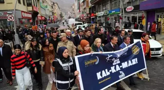 Gümüşhane'de Kadına Yönelik Şiddete Karşı Uluslararası Mücadele Günü yürüyüşü