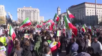 Washington'da eylemciler İran'da başlayan gösterilere destek yürüyüşü düzenledi