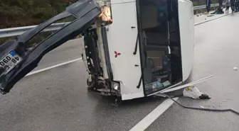 Muğla'da devrilen minibüsteki 4 kişi yaralandı