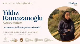 Yazar Yıldız Ramazanoğlu Van'da söyleşi düzenleyecek