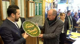 İnce'ye memleketi Yalova'da üzerinde adının yazılı olduğu baklava ikram edildi