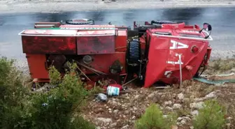 Orman işletmesi arazözü devrildi: Orman işçileri ölümden döndü