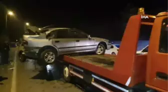 Park halindeki çarptığı otomobil hurda yığınına döndü
