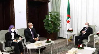 Bakan Çavuşoğlu, Cezayir Cumhurbaşkanı Tebbun tarafından kabul edildi