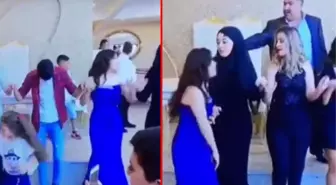 Düğünde ilginç anlar! Kızının halaydaki yerini gören baba, duruma anında müdahale etti