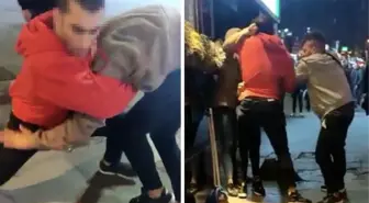 İstanbul'da yabancı uyruklular birbirine girdi! Tekme, yumruk ve silahların konuştuğu kavga kamerada
