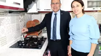 Köşk'te doğalgaz ateşi yandı, ilk kahveyi Başkan Güler pişirdi