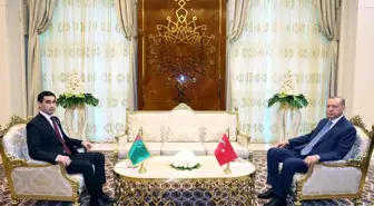 Cumhurbaşkanı Erdoğan, Türkmenistan Devlet Başkanı Berdimuhamedov ile görüştü