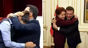 CNN Türk canlı yayınında İmamoğlu ve Akşener'in sarıldığı anlar canlandırıldı