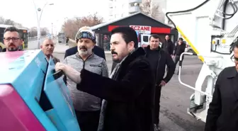 Ağrı'da 3 bin litre kapasiteli yer üstü konteynırlar yerleştirildi
