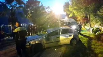 Marmaris'te araç seyir tepesinden sahile uçtu