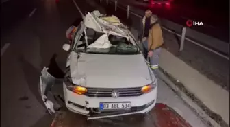 Otomobil takla atıp hurdaya döndü, kazada anne ve çocuğu yaralandı