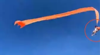 Uçurtma etkinliğinde feci olay! Çocuk, gökyüzüne havalandı