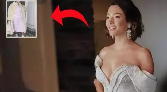 Aybüke Pusat soğuğa aldırmadı! Kabanının önünü açınca transparan elbisesi ortaya çıktı